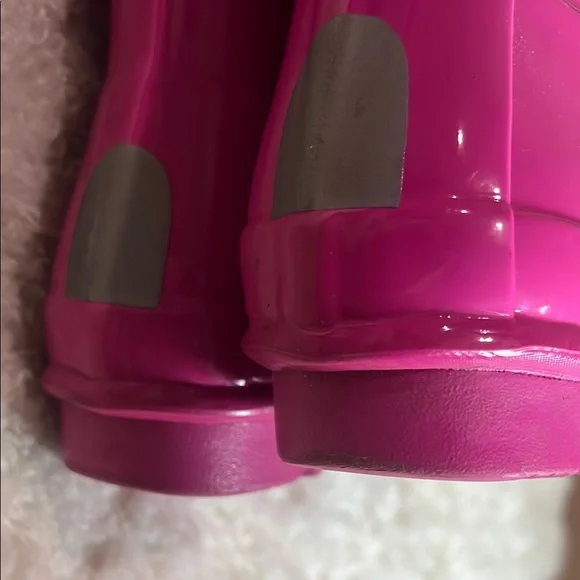 Hunter Fuchsia Tall Rain Boots 5B/6G - Picture 7 of 8
